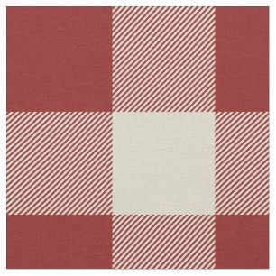 Tissu Plaid de marron rustique et de buffle beige