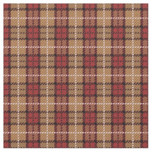 Tissu Plaid de pixel en rouge et or