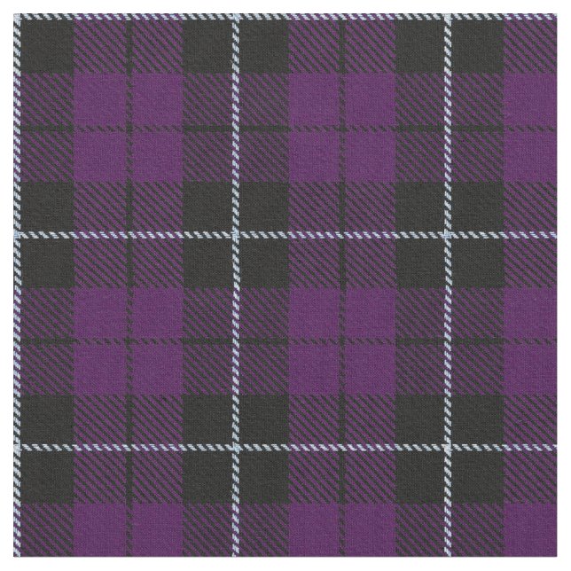 Tissu Plaid de pourpre/prune avec rayure blanche/noire (Fermer)