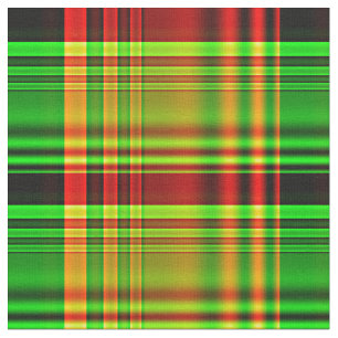 Tissu Plaid de tartan rouge et vert