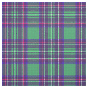 Tissu Plaid de vert de mer du cru 7/bleu/rose/blanc