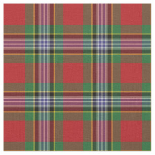 Tissu Plaid écossais rouge, vert, et bleu vintage