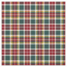 Plaid écossais rouge, vert, et jaune vintage