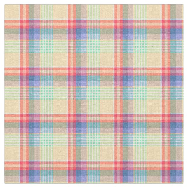 Tissu Plaid Girly Pastel (Fermer)