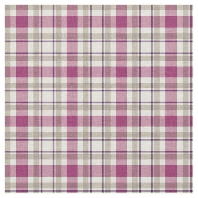 Tissu Plaid Girly pourpre et gris lumineux (Fermer)