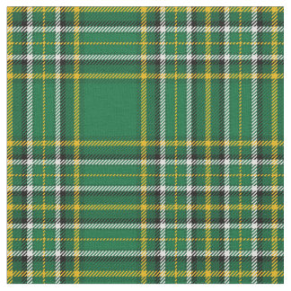 Tissu Plaid irlandais vert, avec rayure blanche/noire