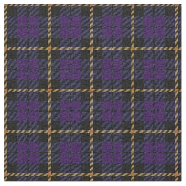 Tissu Plaid jaune noir pourpre print2 de rayure de prune (Fermer)