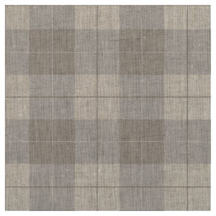 Tissu Plaid Marron Ocre Contemporain