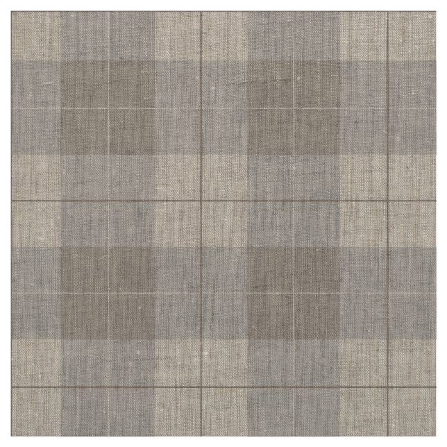 Tissu Plaid Marron Ocre Contemporain (Échantillon)
