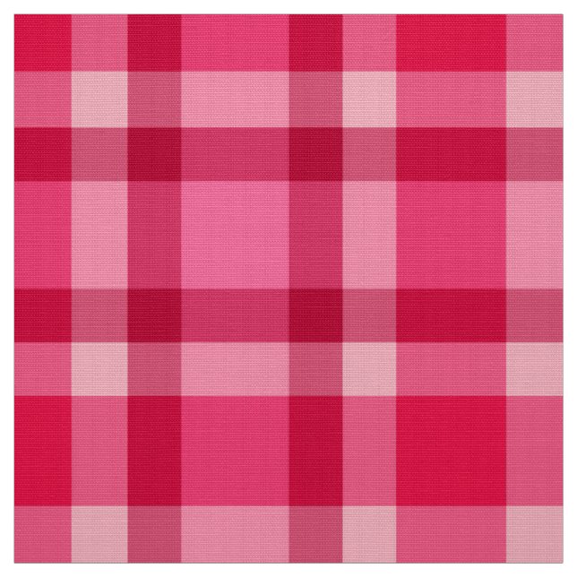 Tissu Plaid moderne de la moitié du siècle - rose et vin (Échantillon)