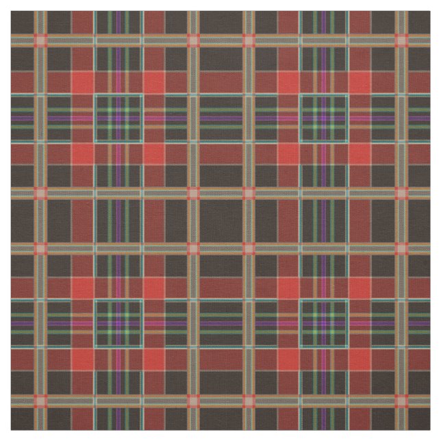 Tissu Plaid multicolore (Tartan) (Échantillon)