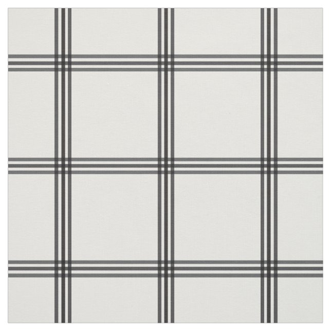 Tissu Plaid noir et blanc (Échantillon)