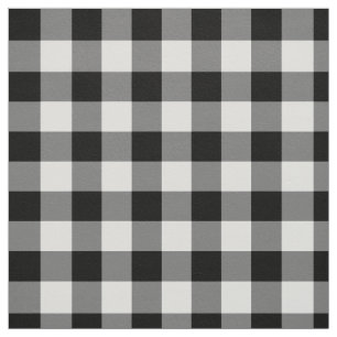Tissu Plaid noir et blanc audacieux de guingan