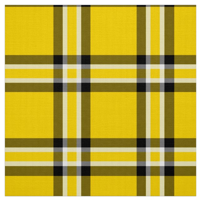 Tissu Plaid noir et jaune (Échantillon)
