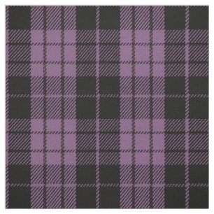 Tissu plaid noir multi de rayure de lavande