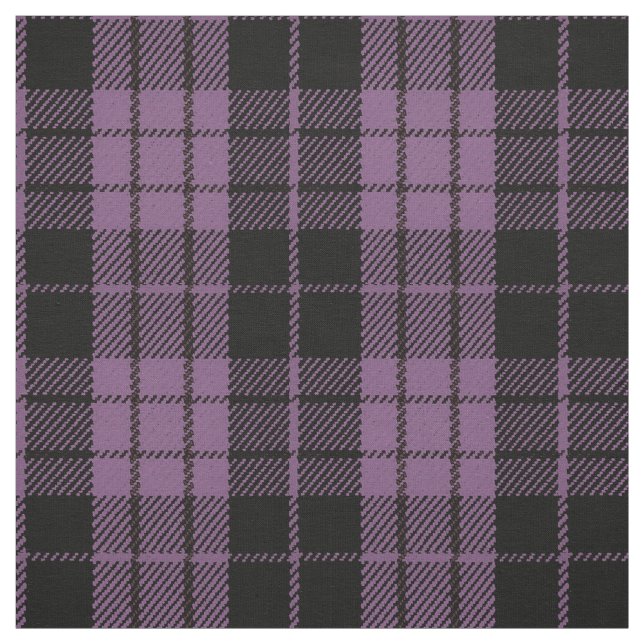Tissu plaid noir multi de rayure de lavande (Échantillon)