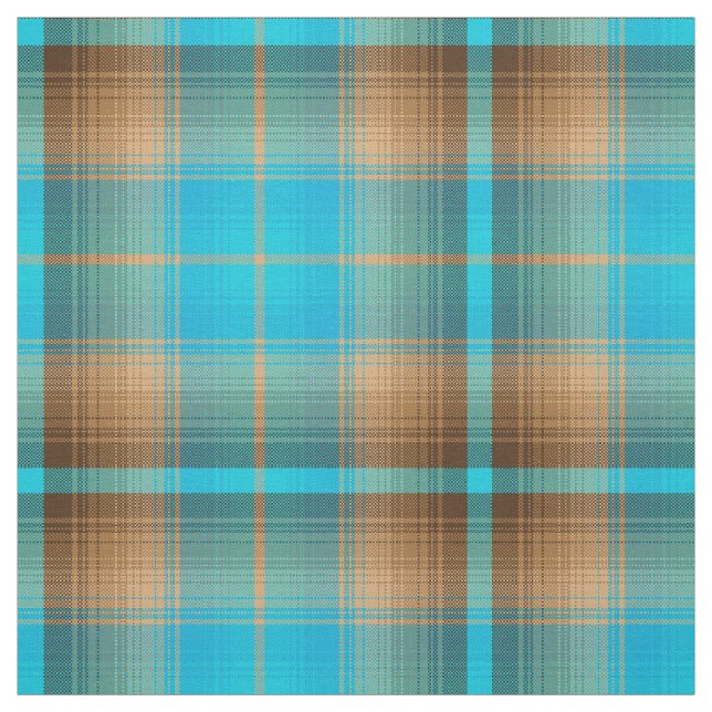 Tissu Plaid psychédélique vintage de Verseau (Échantillon)
