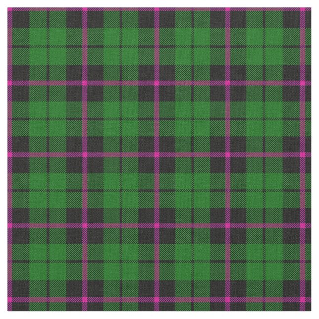 Tissu Plaid rose noir vert clair print2 de rayure (Fermer)