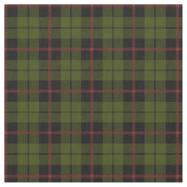 Tissu plaid rouge print2 de rayure de vert d'armée (Fermer)