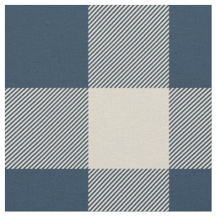 Tissu Plaid Russe Navy et Buffalo Beige