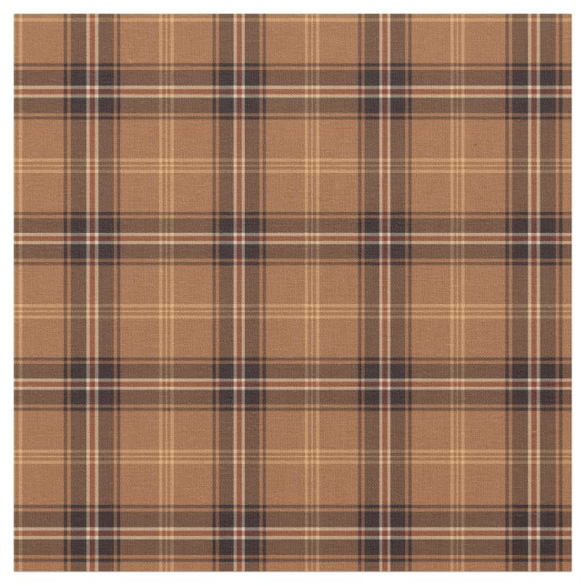 Tissu Plaid rustique orange et Brown (Fermer)