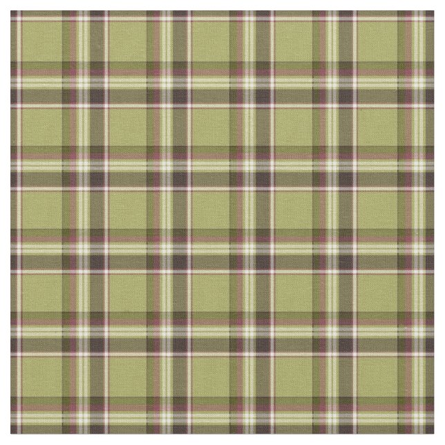 Tissu Plaid rustique vert clair et pourpre (Fermer)