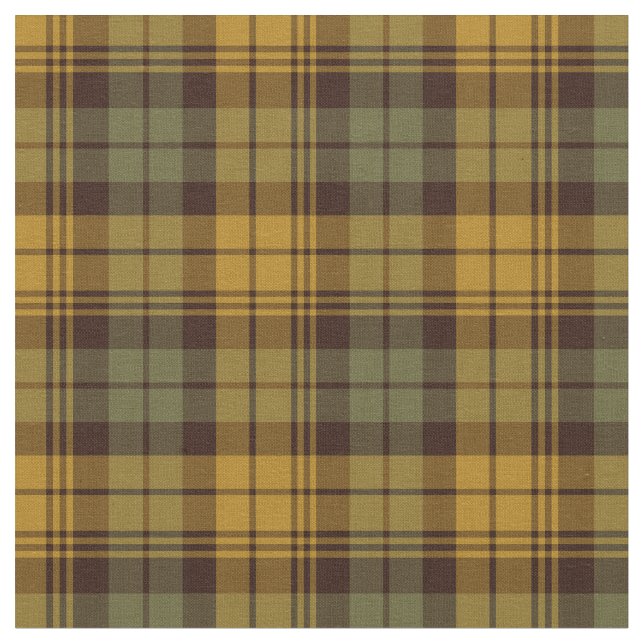 Tissu Plaid rustique vert et or (Fermer)