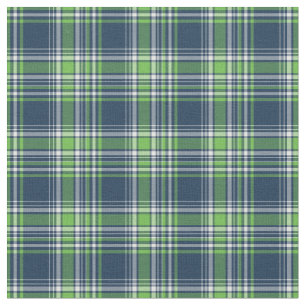 Tissu Plaid sportif bleu et vert