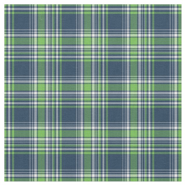 Tissu Plaid sportif bleu et vert (Fermer)