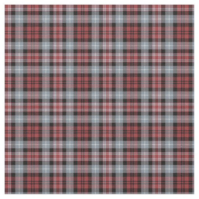 Tissu Plaid sportif Crimson, noir et gris (Fermer)