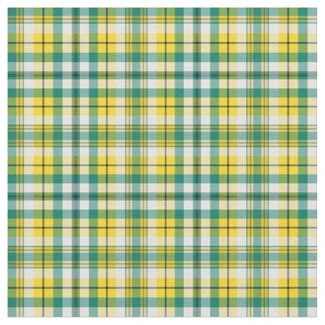 Tissu Plaid sportif d'or vert clair et jaune (Fermer)