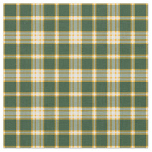 Tissu Plaid sportif d'or vert-foncé et jaune