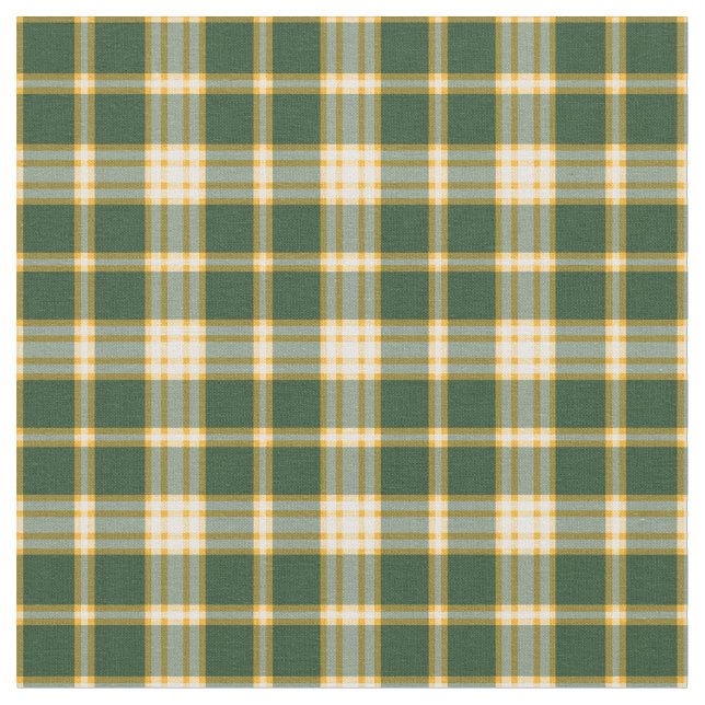 Tissu Plaid sportif d'or vert-foncé et jaune (Fermer)