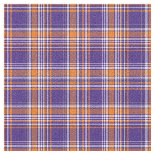 Tissu Plaid sportif pourpre et orange (Fermer)