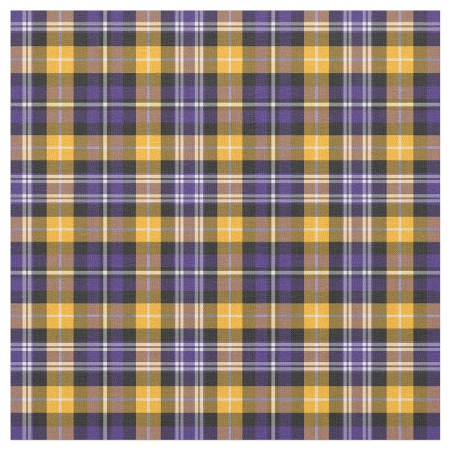 Tissu Plaid sportif violet et jaune or (Fermer)