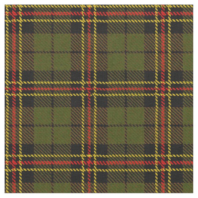 Tissu Plaid vert chaud d'O.D. rouge/jaune/or/rayure (Fermer)