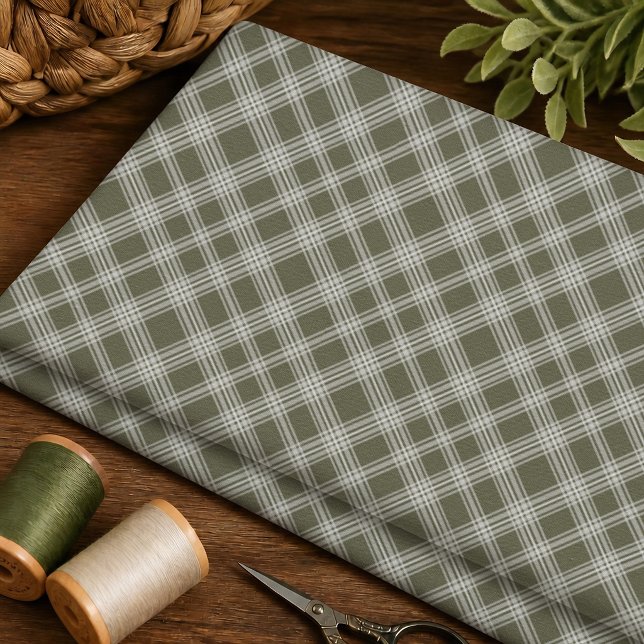 Tissu Plaid Vert Sauge Classique  (Créateur téléchargé)