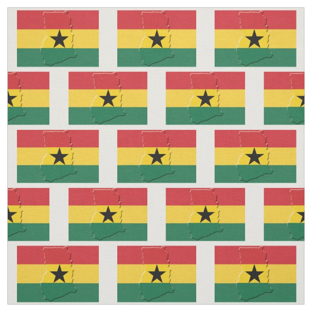 Tissu Plan du DRAPEAU GHANA (Échantillon)