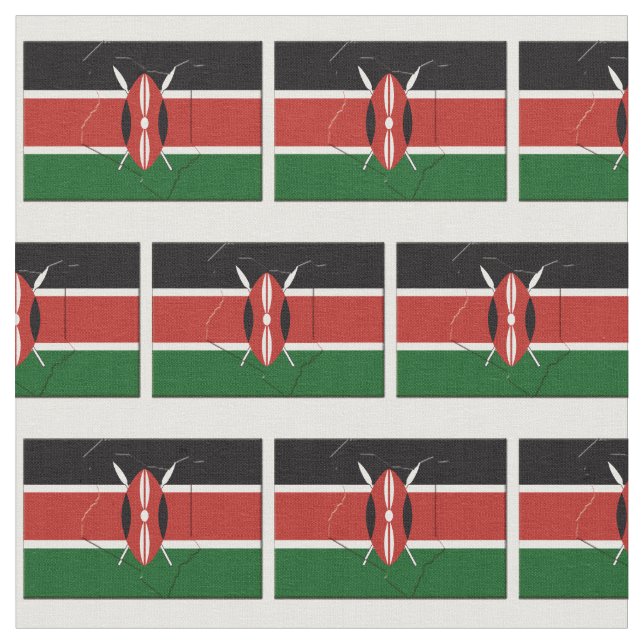 Tissu Plan du DRAPEAU KENYA (Fermer)