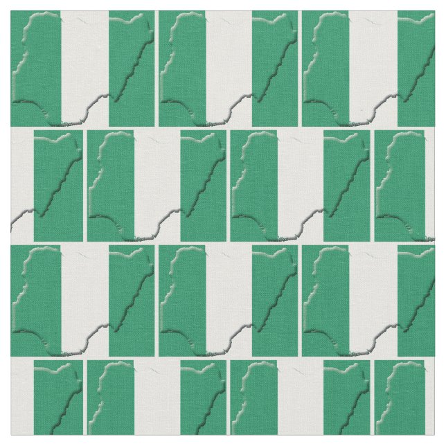 Tissu Plan du DRAPEAU NIGERIA (Fermer)