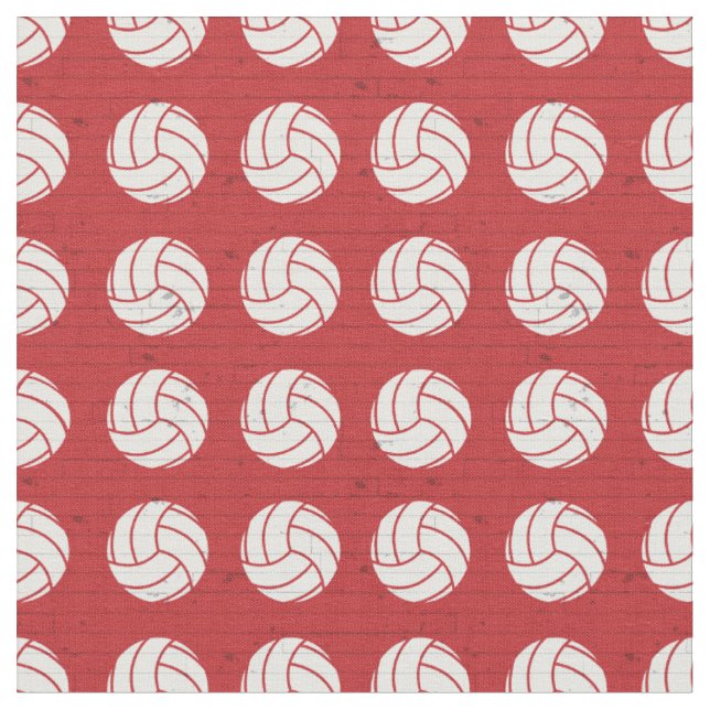 Tissu Plancher en bois de volleyball rouge (Fermer)