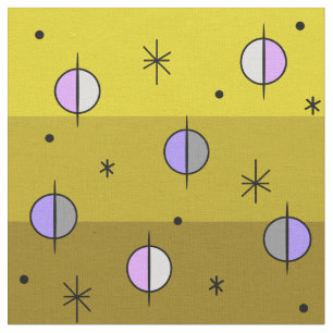Tissu Planètes de l'âge de l'espace rétro Étoiles ocre J