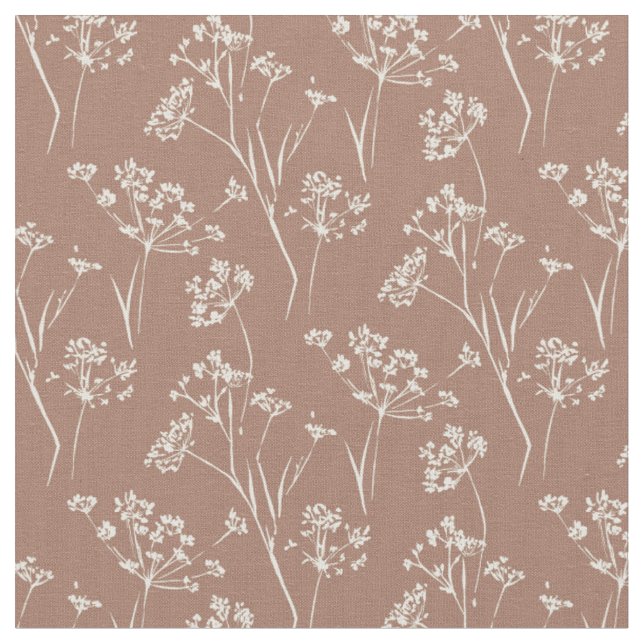 Tissu Plante sèche fleur sauvage (Fermer)