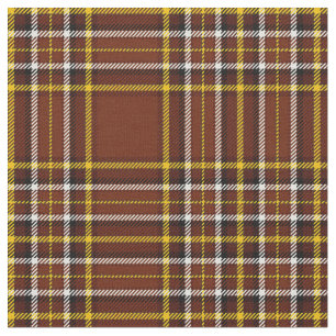 Tissu Plaque brun rustique, avec bande dorée/blanche/noi