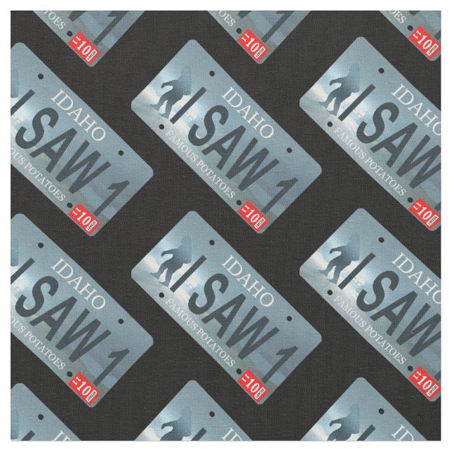 Tissu Plaque de licence Idaho "I Saw 1" Sasquatch (Fermer)