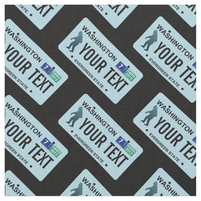 Tissu Plaque de licence Washington Sasquatch (Fermer)