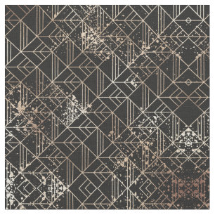 Tissu Plaque de peinture géométrique Art Déco rétro en o