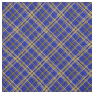 Tissu Plaque de tartane bleue et jaune