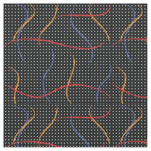 Tissu Plaque et points de peinture rétro (Fermer)