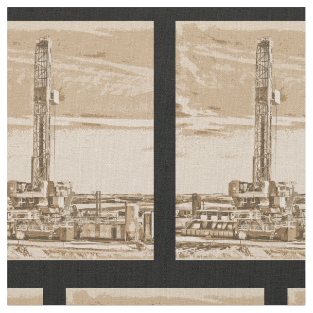 Tissu Plate-forme de forage de gisement de pétrole (Fermer)